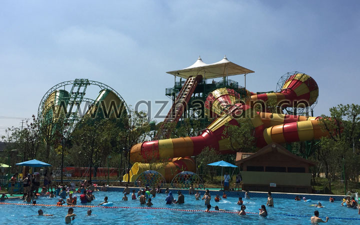 水主題公園項目旅游規劃設計院:蘇州樂園森林水世界超級龍卷風與暴風谷滑道組合