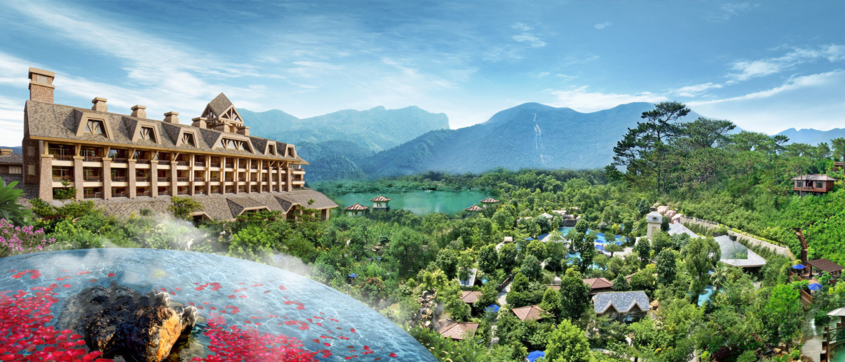 度假項目旅游規劃設計院:錦繡香江溫泉城實景
